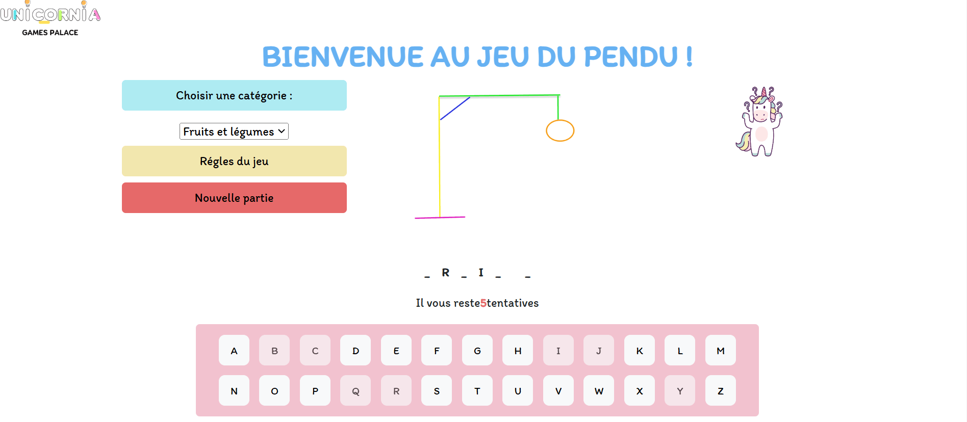 Le jeu du pendu